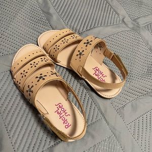 Tan Kids Sandals, Rachel Shoes, Size US 2